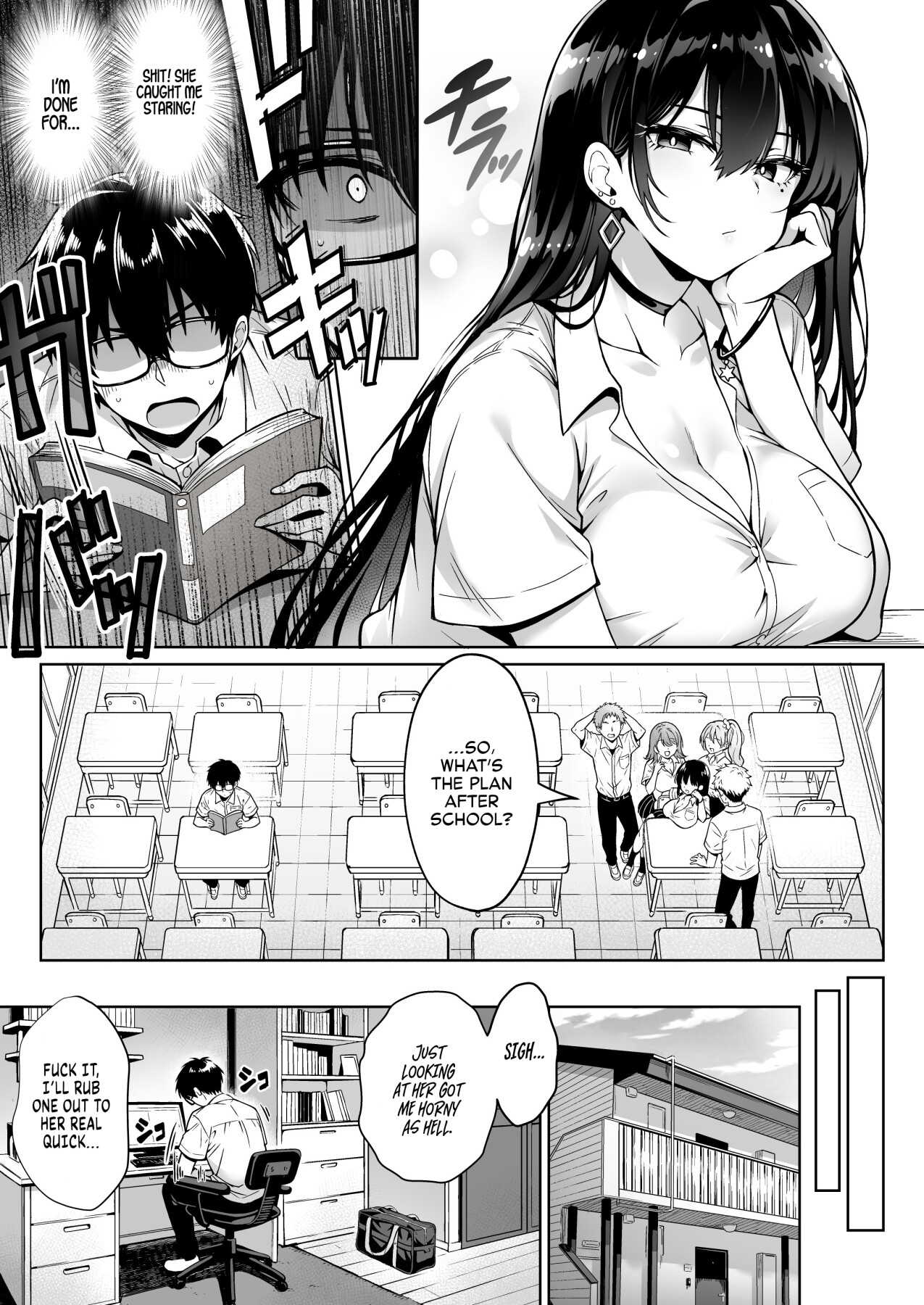 Hentai Manga Comic-A gyaru showed up at my place and stole my virginity.-Read-4